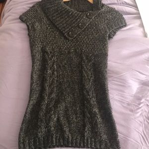 Drape Neck Cableknit Sweater